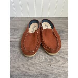 Columbia Bayview Clog Size 5 Rust Brown Leather Slip on Mules Outdoor Slippers